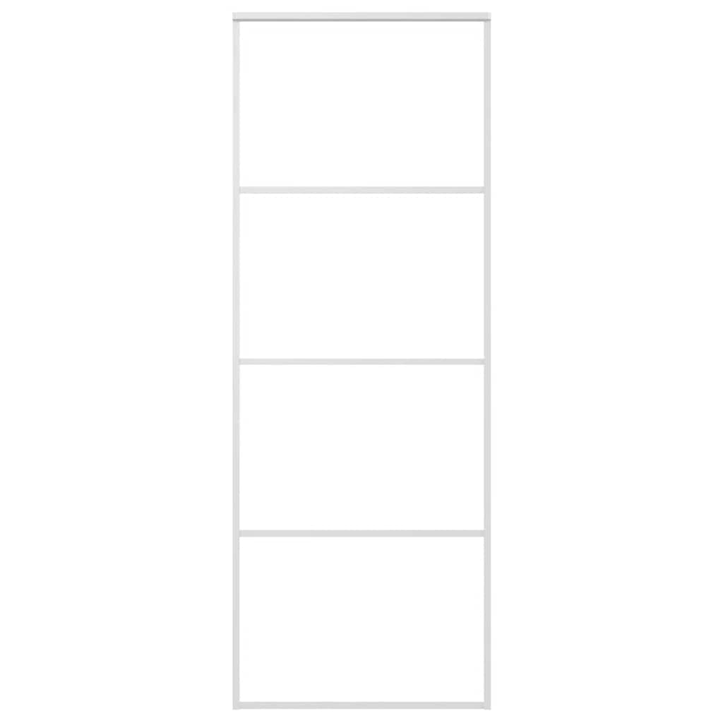Sliding door ESG glass and aluminum 76x205 cm white 