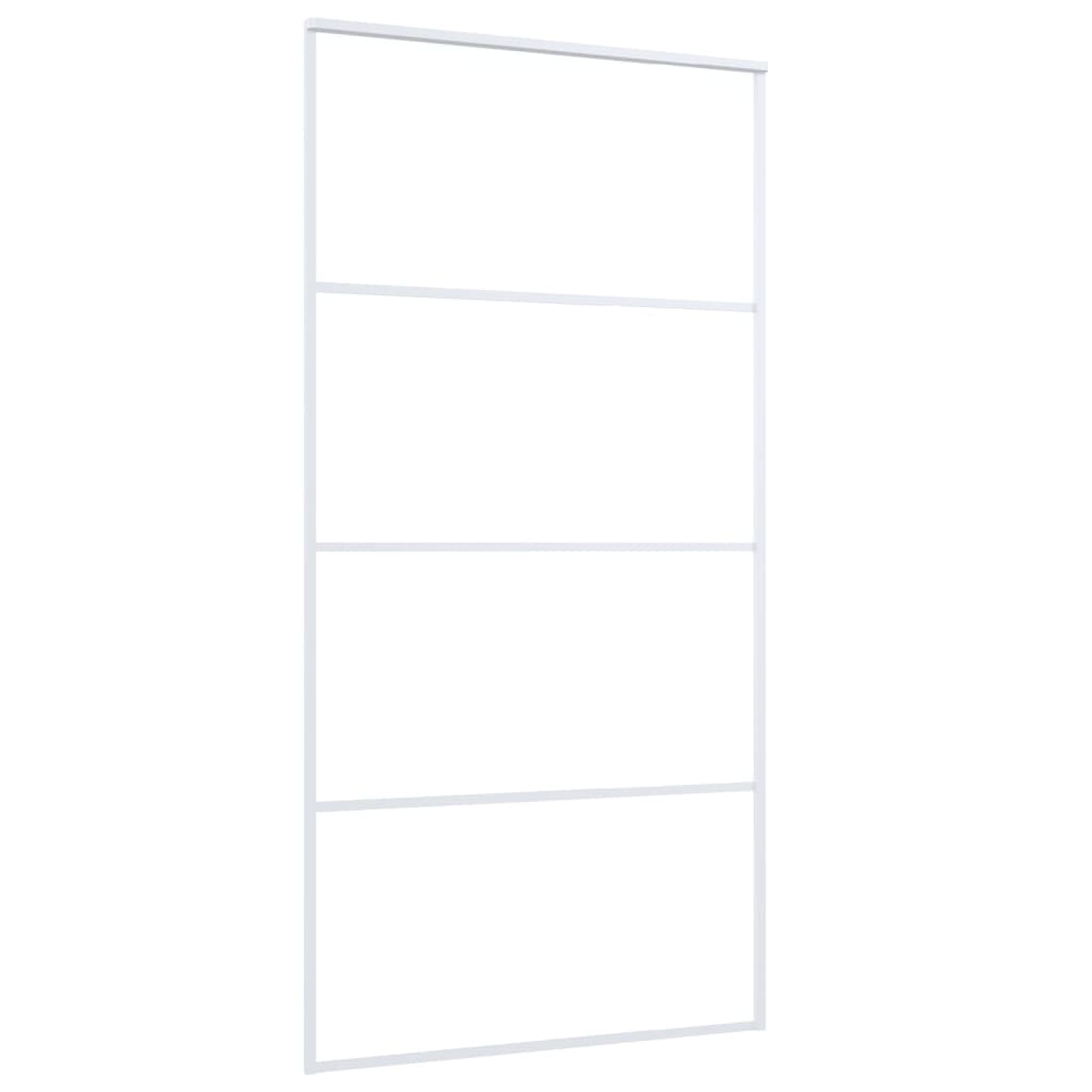 Puerta corredera ESG vidrio y aluminio blanca 102,5x205 cm - Vetonek