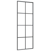 Vetonek Puerta corredera vidrio ESG y aluminio negro 76x205 cm