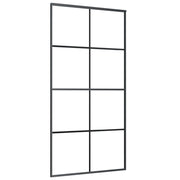 Vetonek Puerta corredera vidrio ESG y aluminio negro 102,5x205 cm