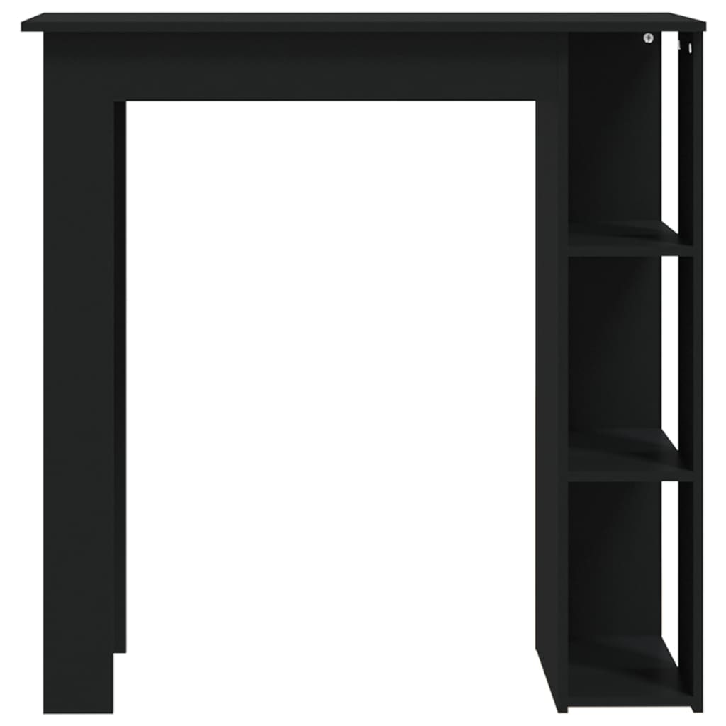 Mesa bar con estante madera negro 102x50x103,5 cm vidaXL