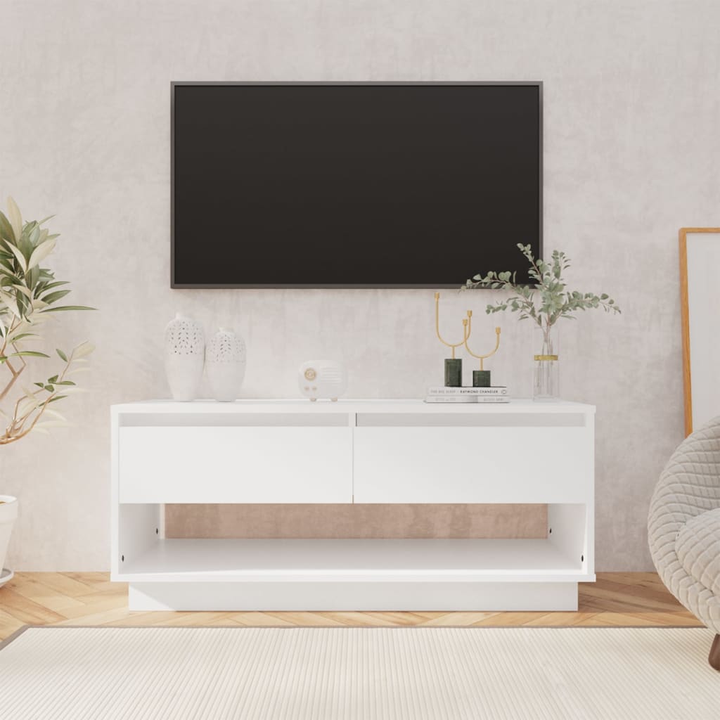 Vetonek Mueble para TV madera contrachapada blanco 102x41x44 cm