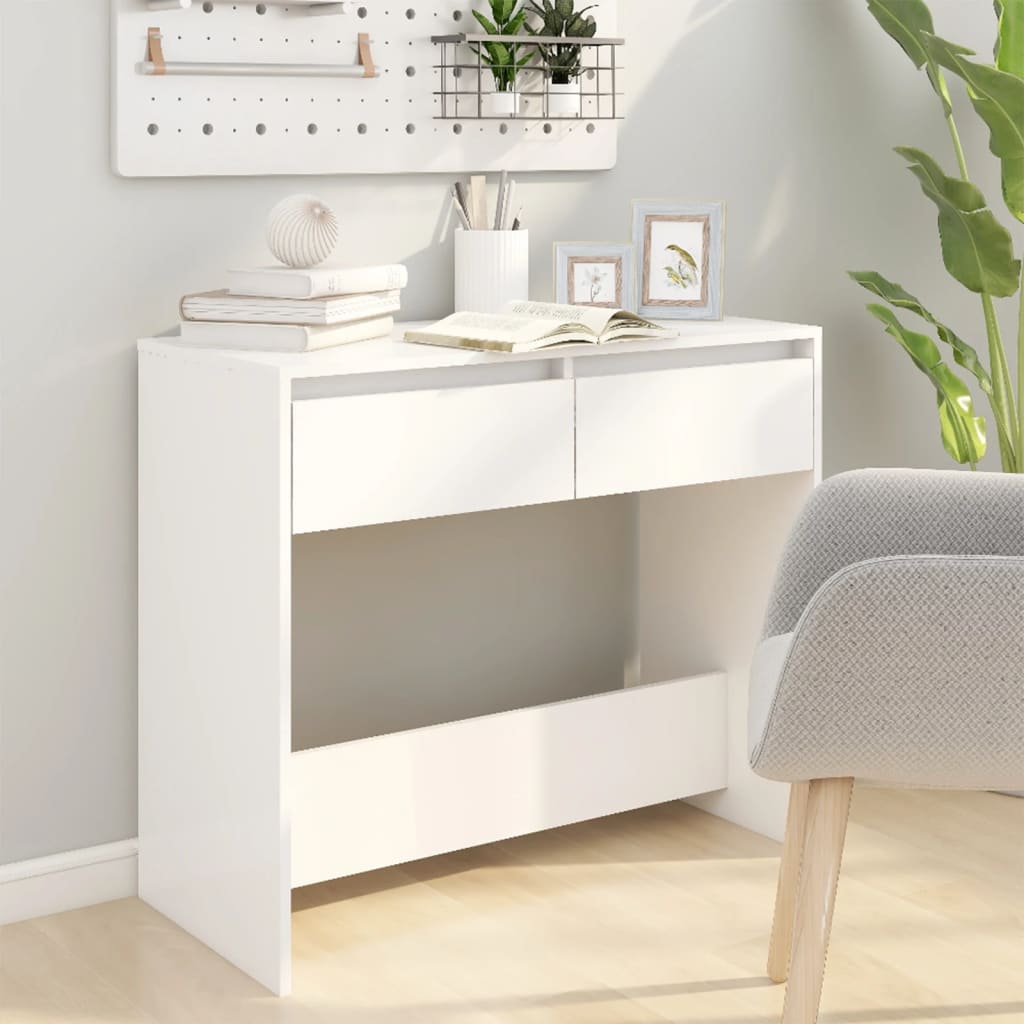 White wooden console table 89x41x76.5 cm