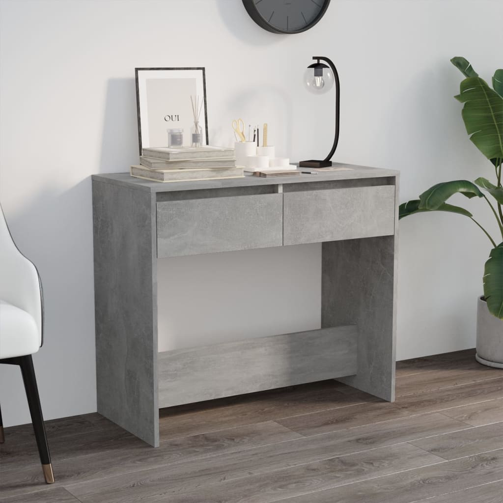 Vetonek Mesa consola madera contrachapada gris hormigón 89x41x76,5 cm