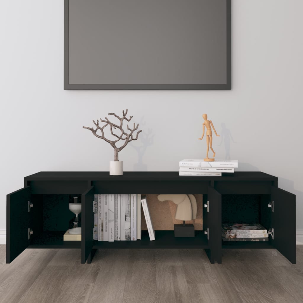 Mueble para TV madera negro 120x30x40,5 cm vidaXL