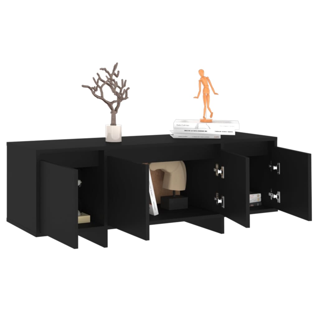 Mueble para TV madera negro 120x30x40,5 cm vidaXL