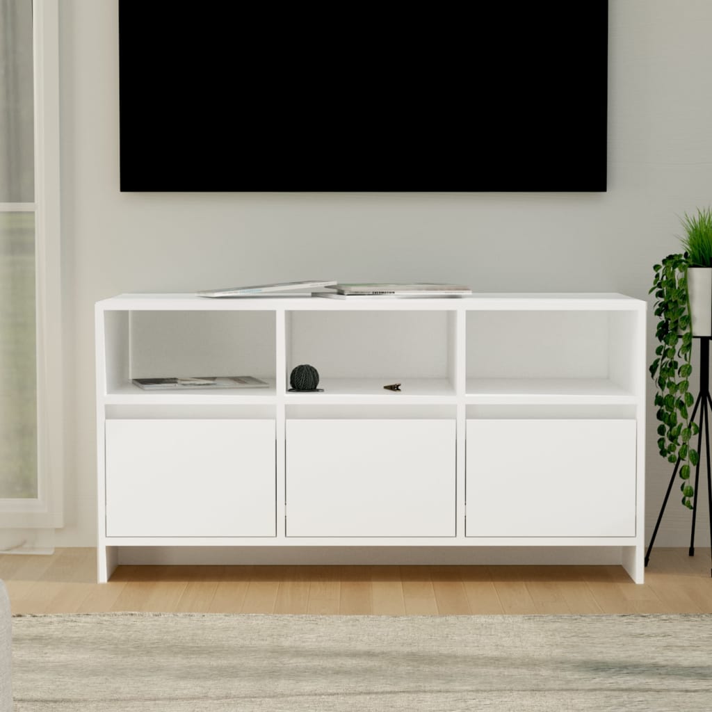 Vetonek Mueble para TV madera contrachapada blanco 102x37,5x52,5 cm