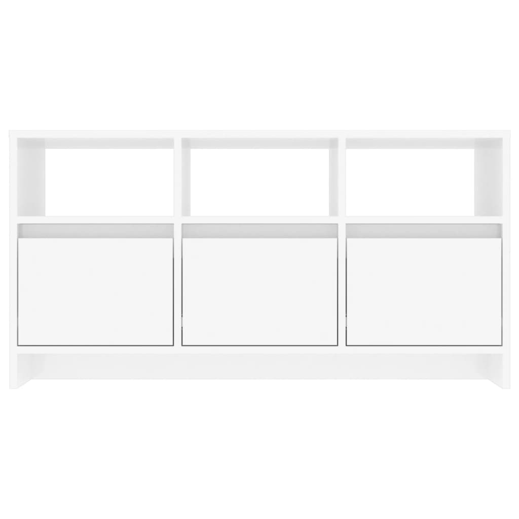 Mueble de TV madera blanco brillo 102x37,5x52,5cm vidaXL