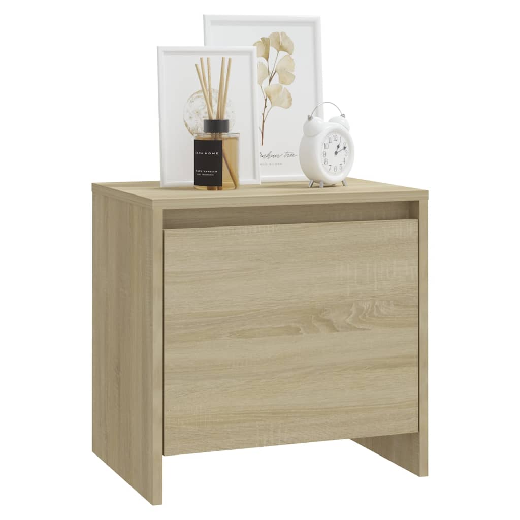 Mesita de noche madera sintetizada Nexus roble Sonoma 45x34,5x44,5 cm