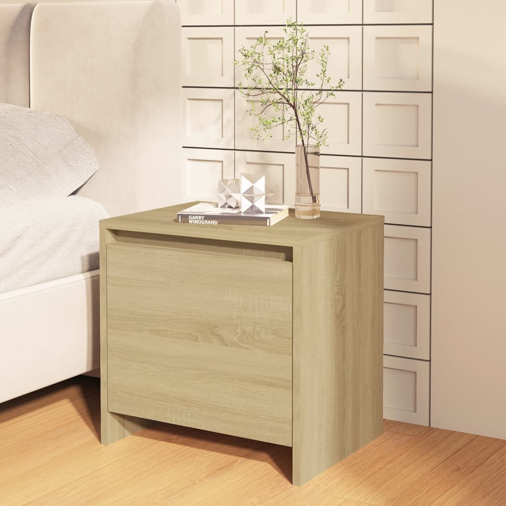 Mesita noche 2 uds madera sintetizada Nexus roble Sonoma 45x34x44,5 cm