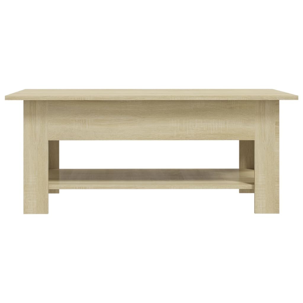 Mesa de centro madera de ingeniería roble Sonoma 102x55x42 cm