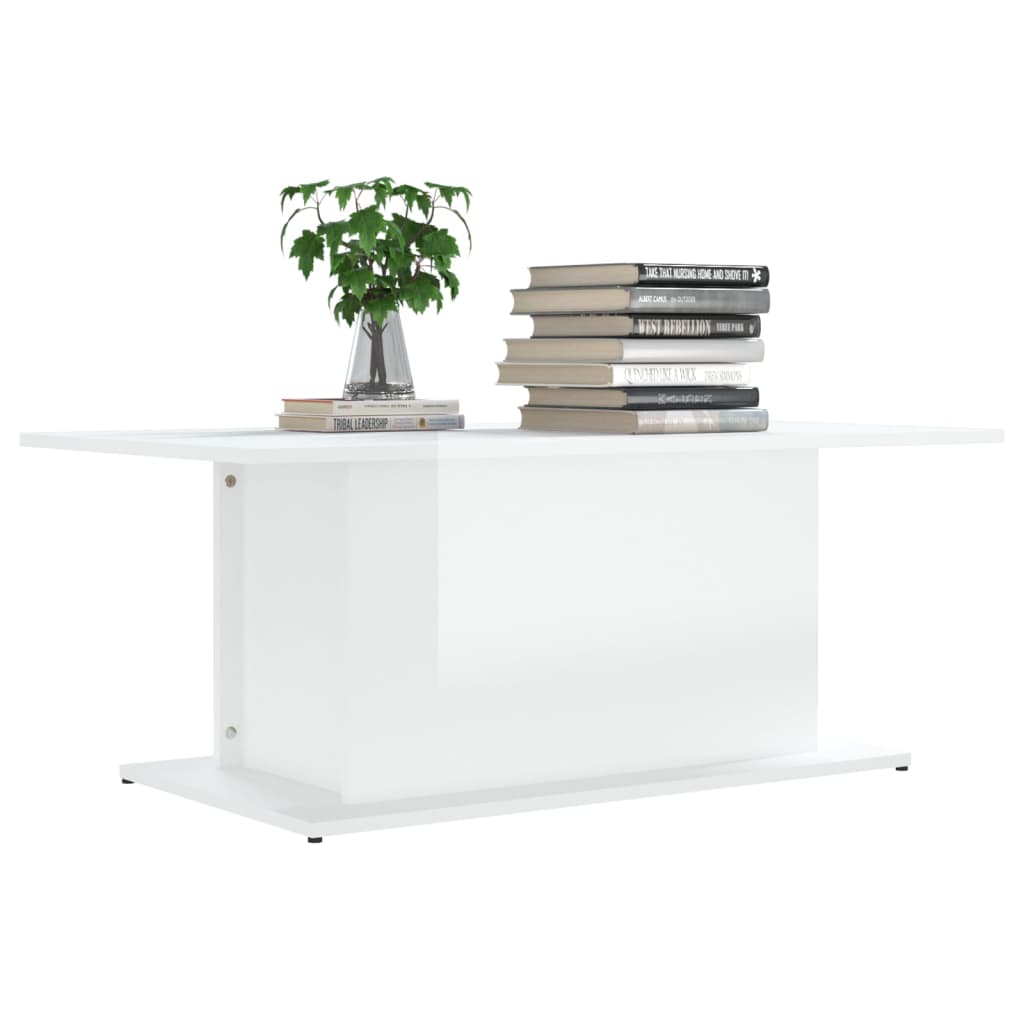 Synthesized wooden table Nexus white shine 102x55,5x40 cm