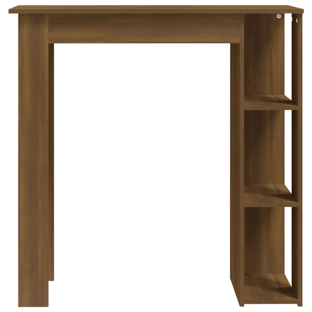 High table with brown shelf 102x50x103.5 cm