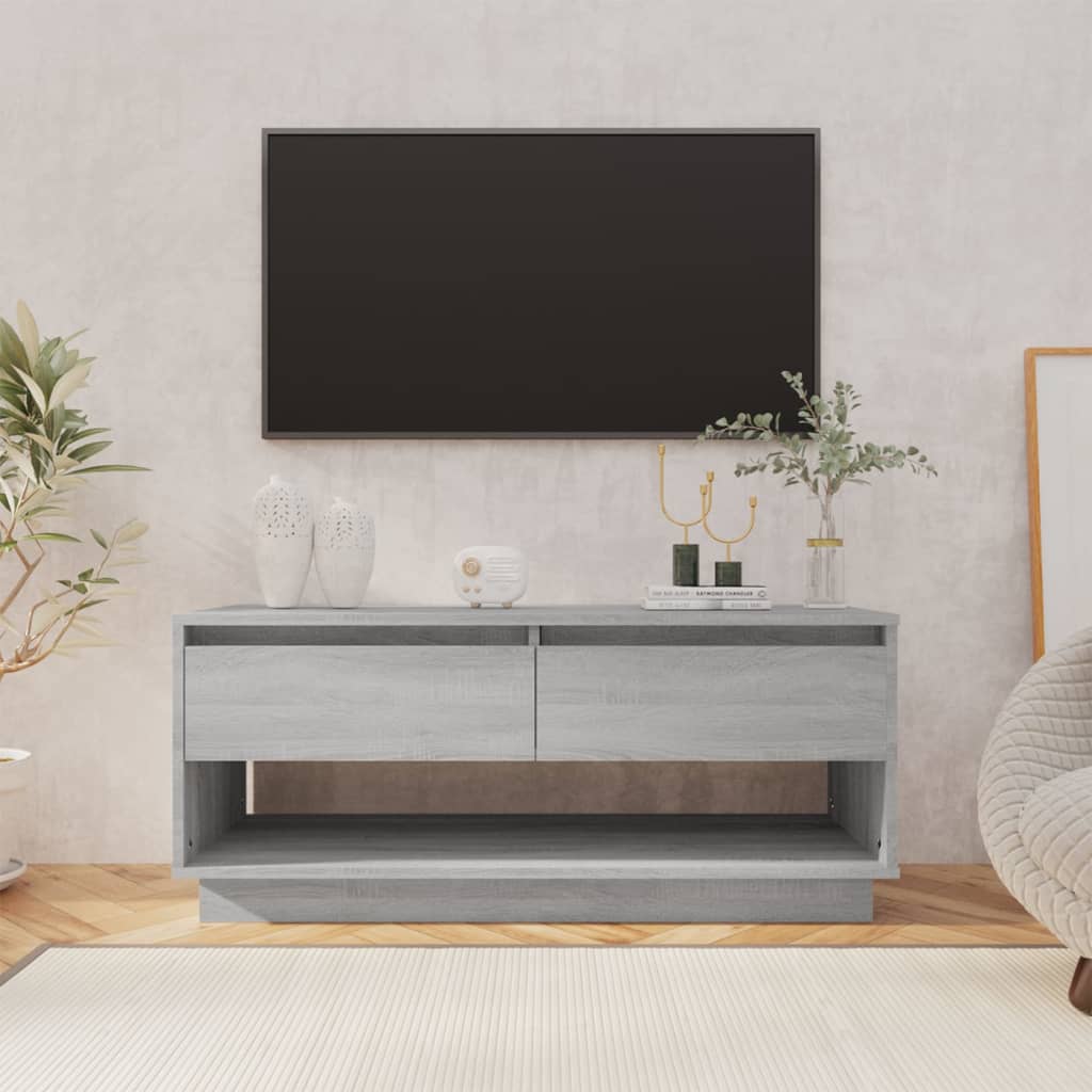 Vetonek Mueble de TV madera de ingeniería gris Sonoma 102x41x44 cm