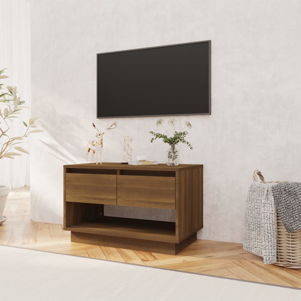 Brown Engineering Wood TV -Möbel 70x41x44 cm