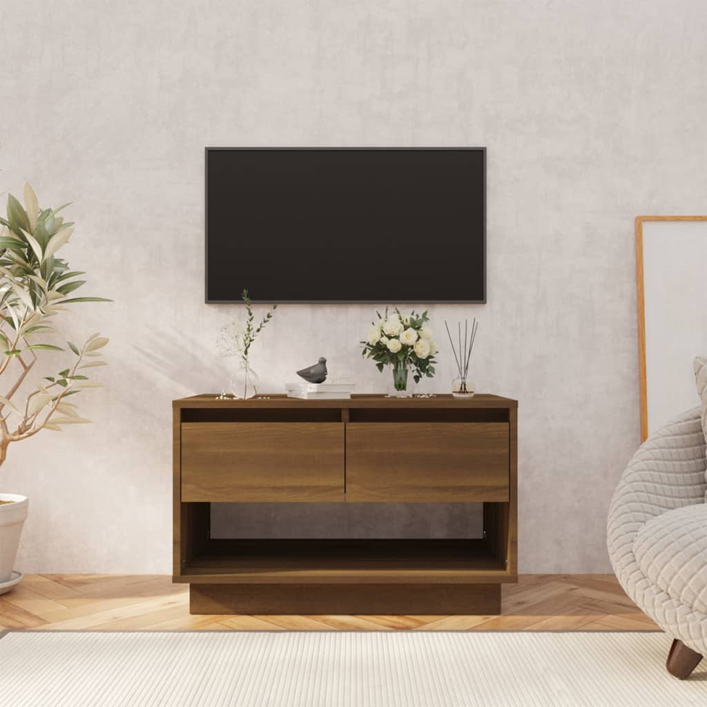 Vetonek Mueble de TV de madera de ingeniería marrón roble 70x41x44 cm