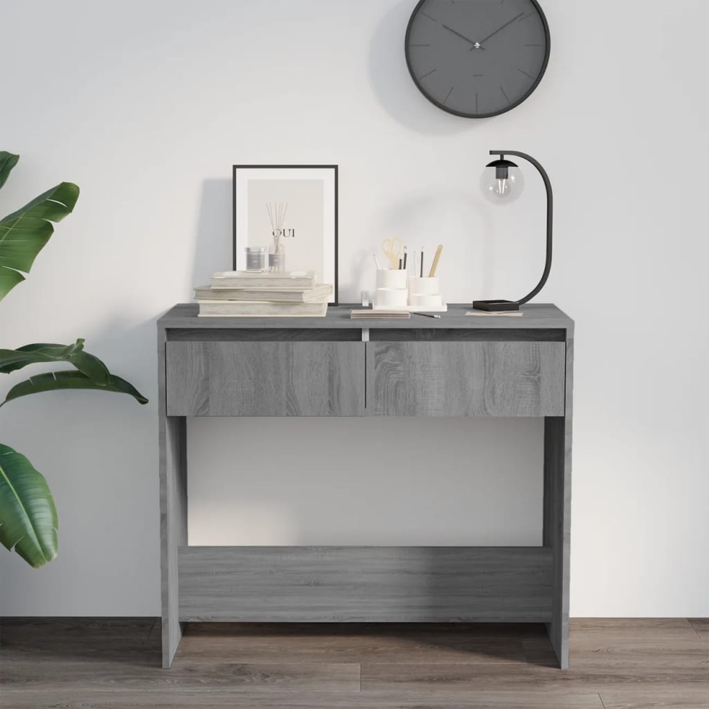 Mesa consola madera de ingeniería gris Sonoma 89x41x76,5 cm - Vetonek