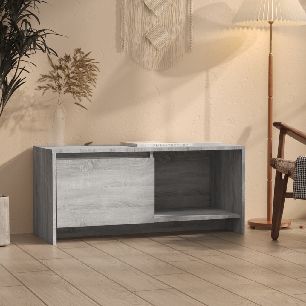 Vetonek Mueble de TV madera de ingeniería gris Sonoma 90x35x40 cm