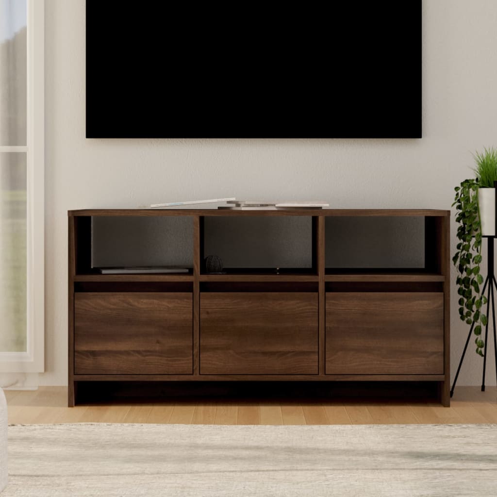 Vetonek Mueble de TV madera de ingeniería marrón roble 102x37,5x52,5cm