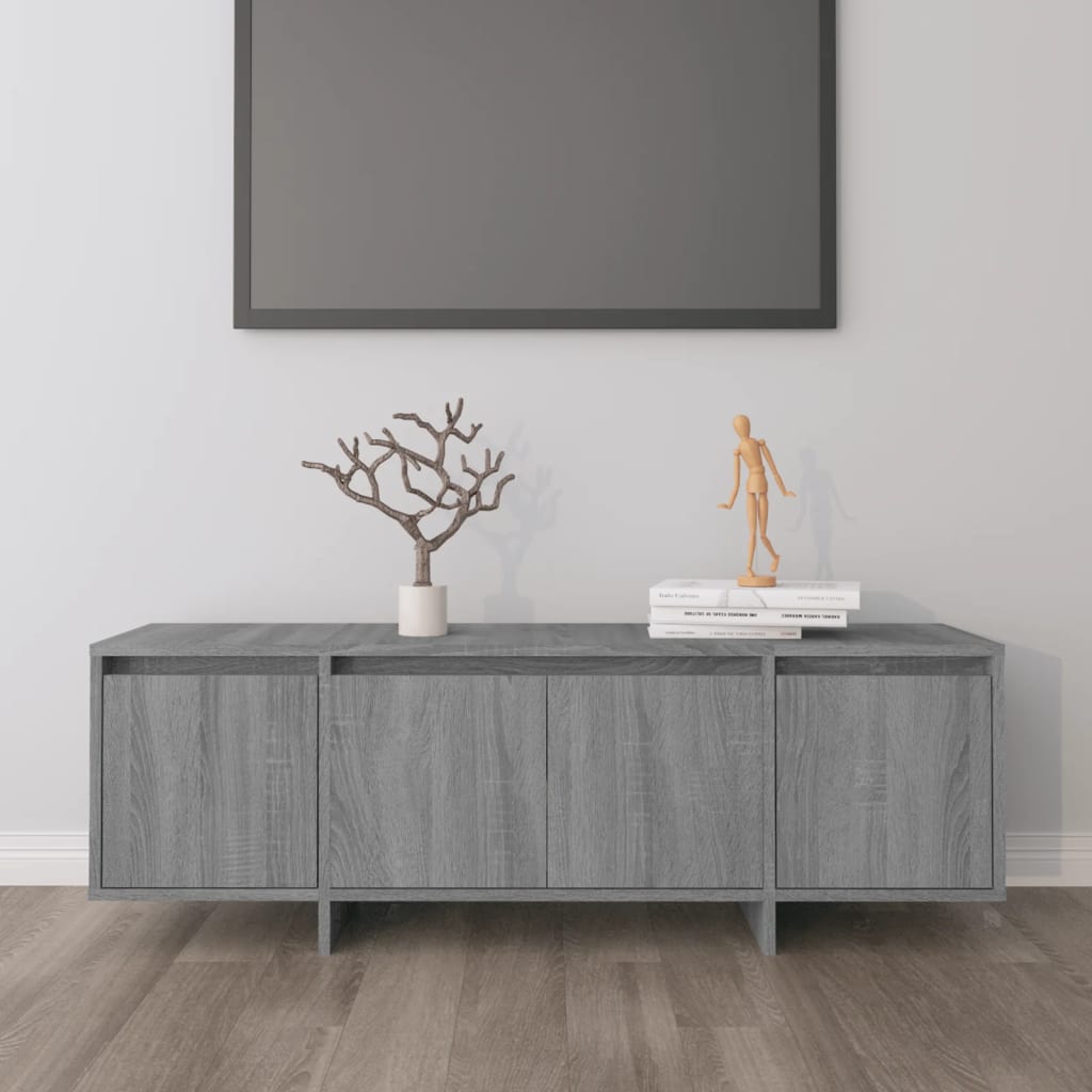 Vetonek Mueble de TV madera contrachapada gris Sonoma 120x30x40,5 cm