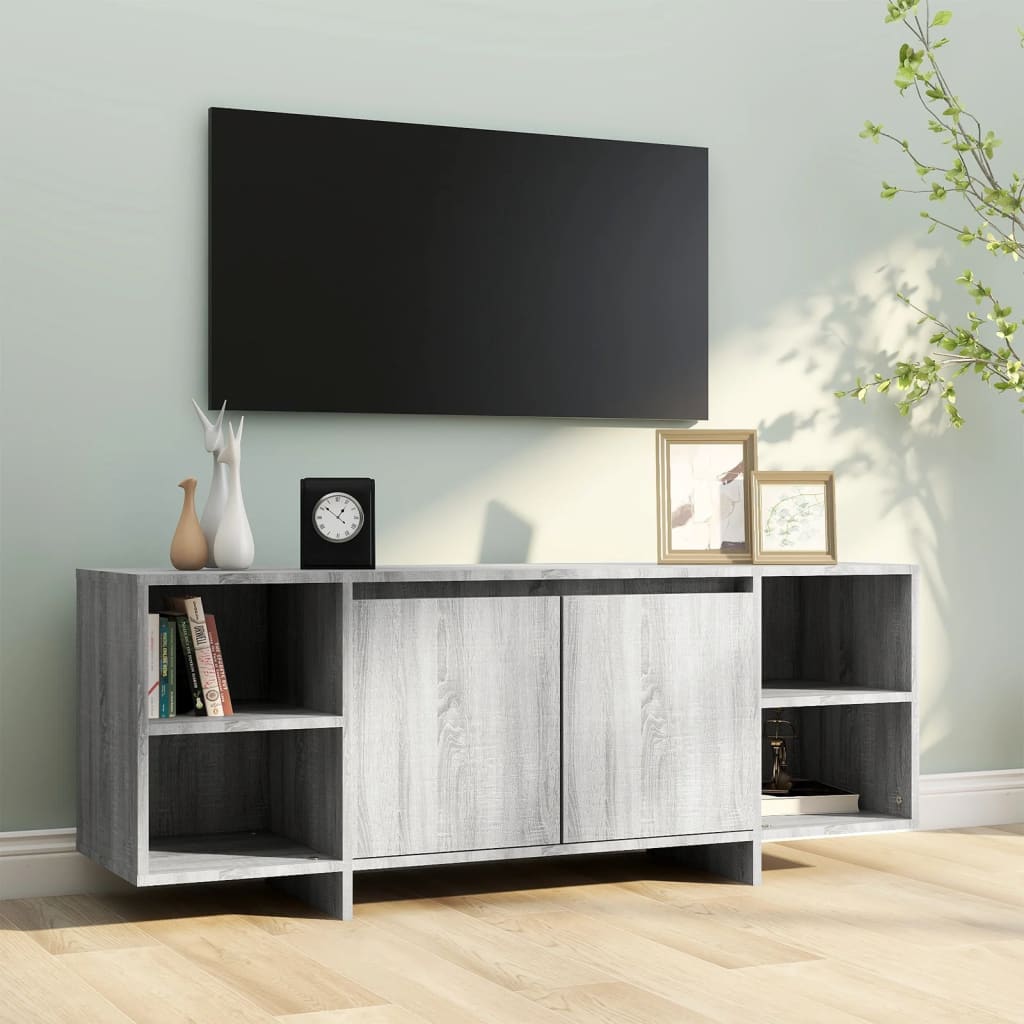 Sonoma Gray Engineering Wood TV furniture 130x35x50 cm