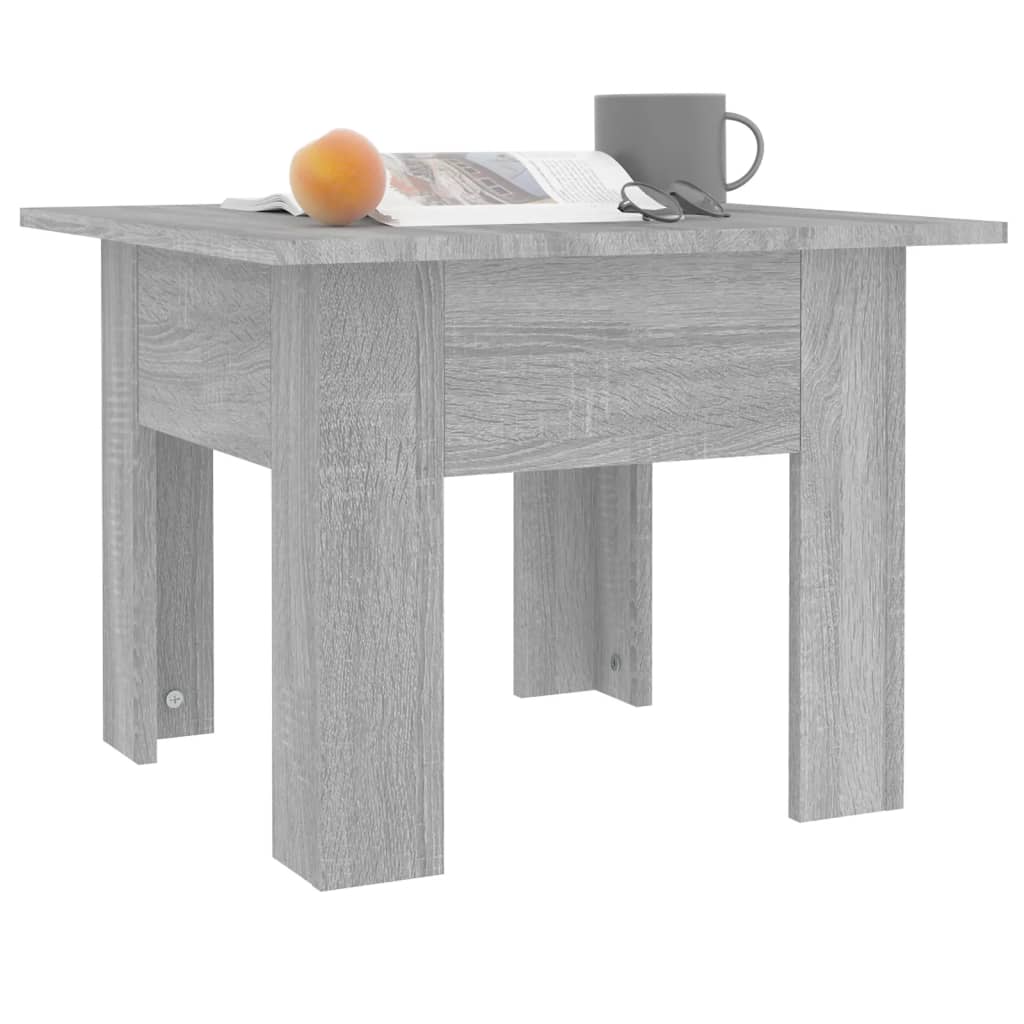 Mesa de centro madera de ingeniería gris Sonoma 55x55x42 cm V69