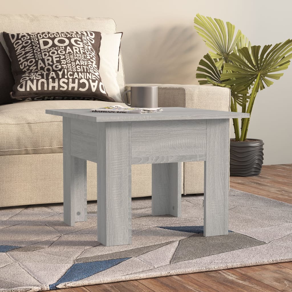 Vetonek Mesa de centro madera de ingeniería gris Sonoma 55x55x42 cm