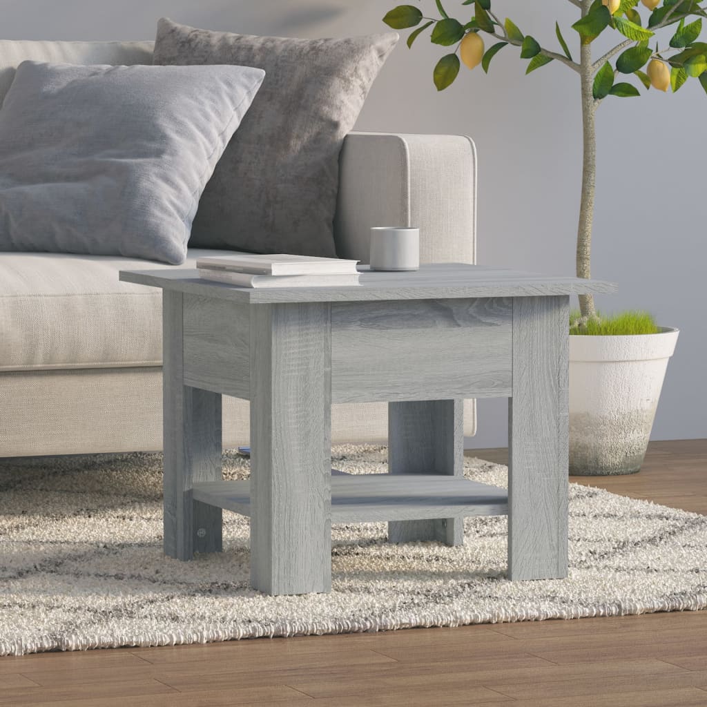 Vetonek Mesa de centro madera de ingeniería gris Sonoma 55x55x42 cm