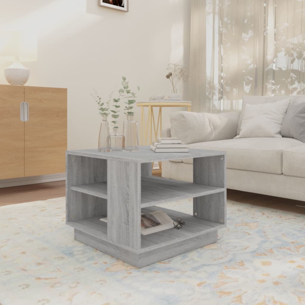 Sonoma Gray Engineering Wood Center Table 55x55x43 cm