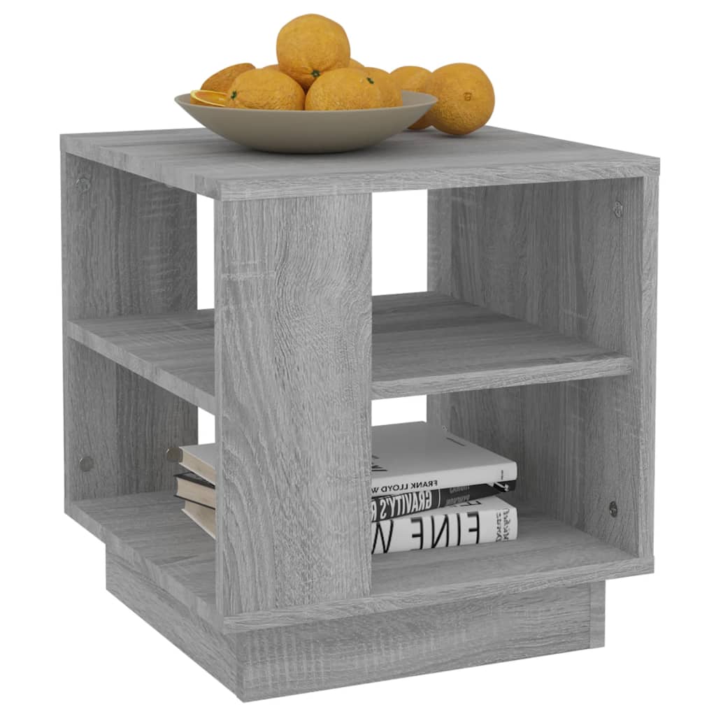 Mesa de centro madera de ingeniería gris Sonoma 40x40x43 cm vidaXL