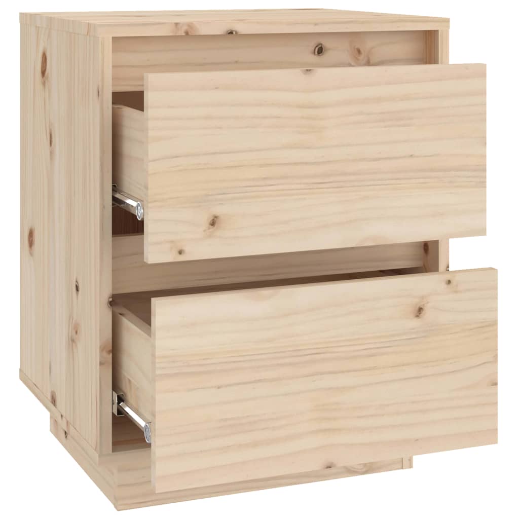 Mesitas de noche 2 uds madera maciza de pino 40x35x50 cm vidaXL