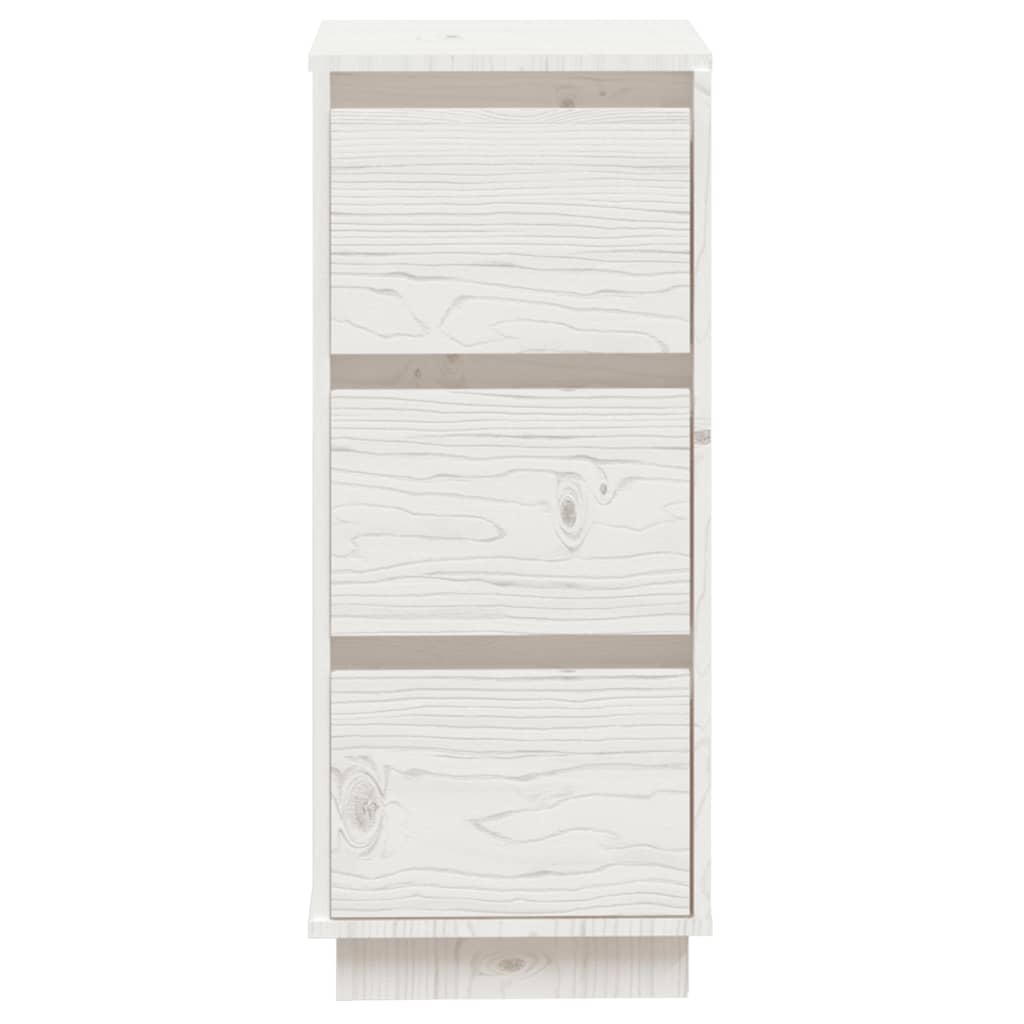 Aparador 2 uds madera maciza de pino blanco 32x34x75 cm vidaXL