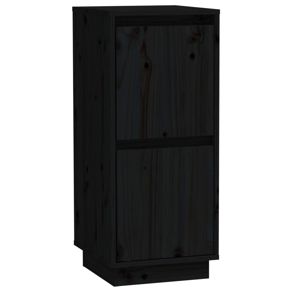 Aparador 2 uds madera maciza de pino negro 31,5x34x75 cm vidaXL