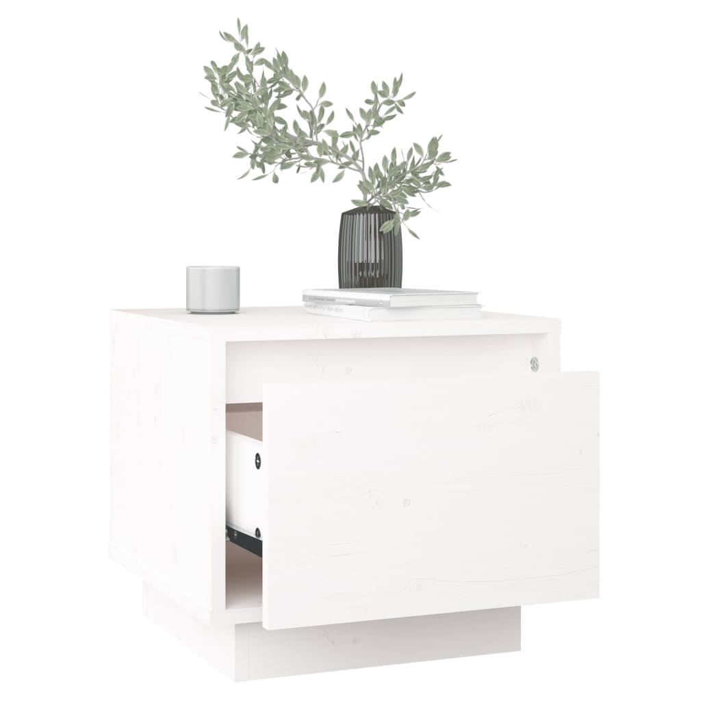 Night bedside table White pine wood 35x34x32 cm