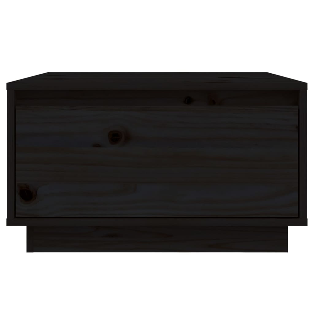 Mesa de centro de madera maciza de pino negro 55x56x32 cm