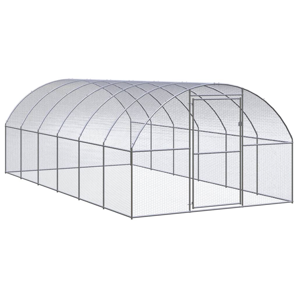 Vetonek Gallinero de exterior de acero galvanizado 3x6x2 m