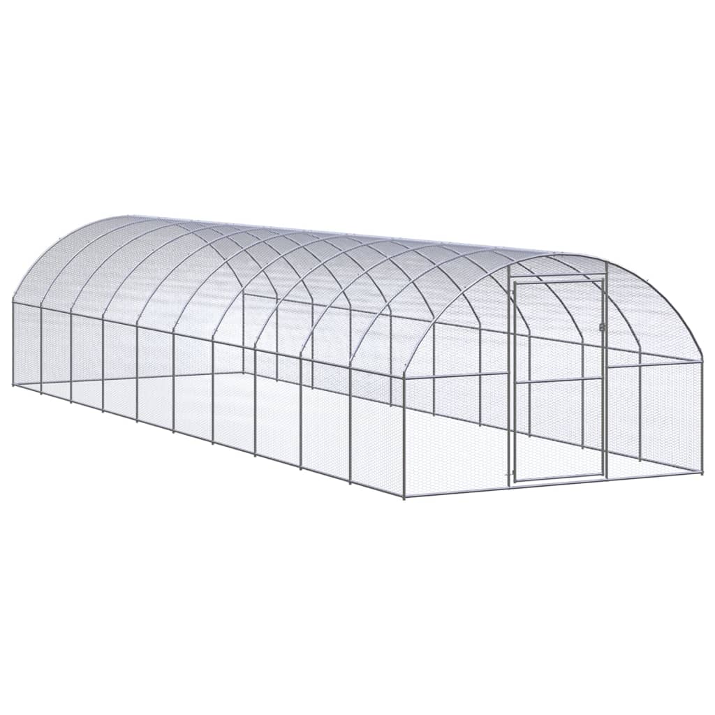 Vetonek Gallinero de exterior de acero galvanizado 3x10x2 m