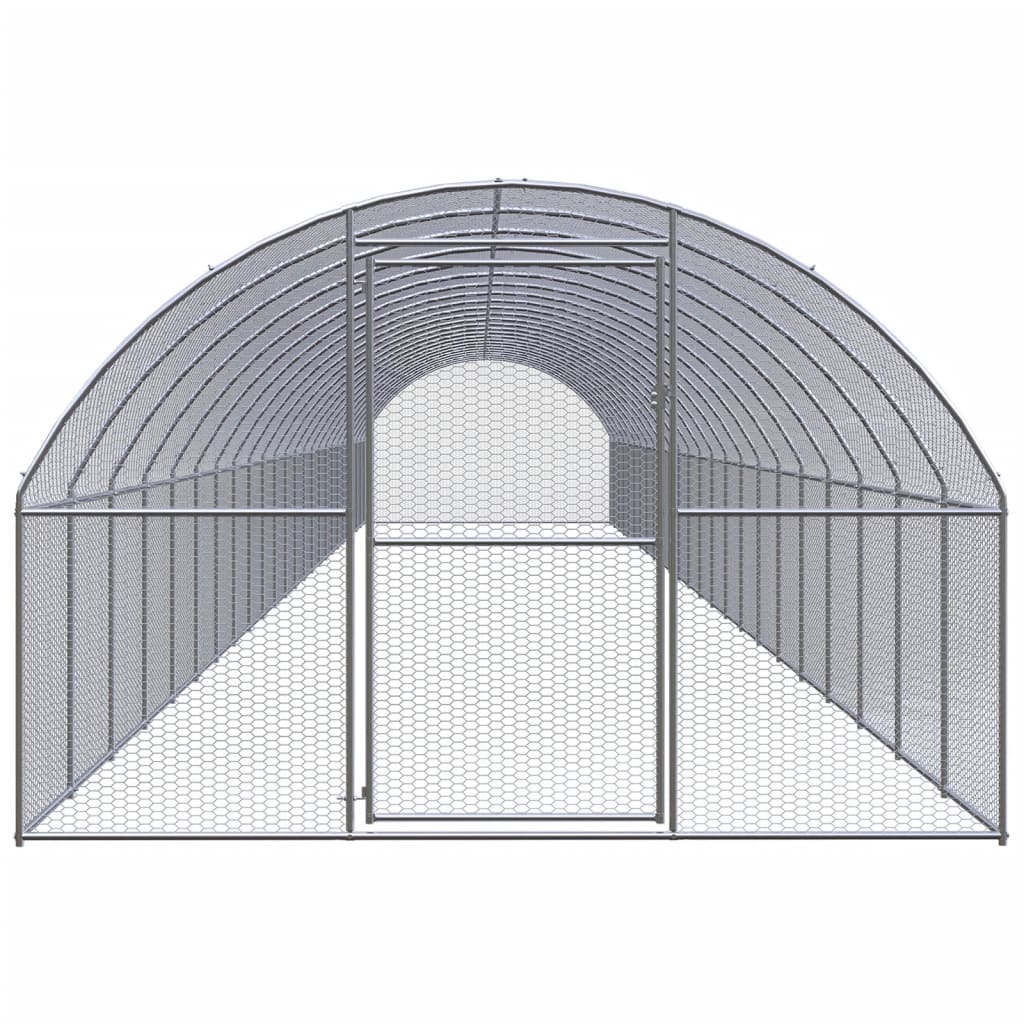 Gallinero de exterior de acero galvanizado 3x24x2 m - Vetonek