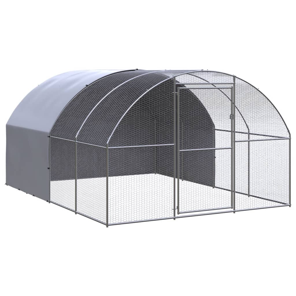 Vetonek Gallinero de exterior de acero galvanizado 3x4x2 m