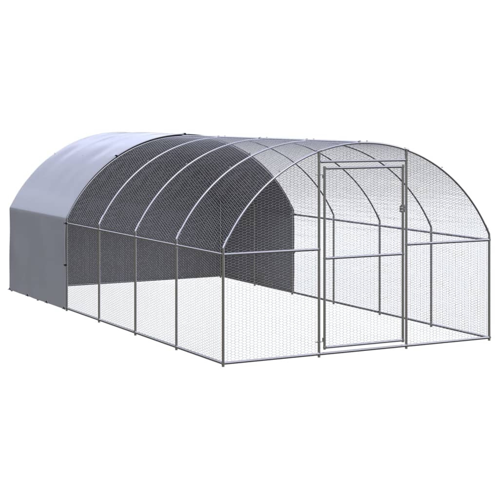 Vetonek Gallinero de exterior de acero galvanizado 3x6x2 m