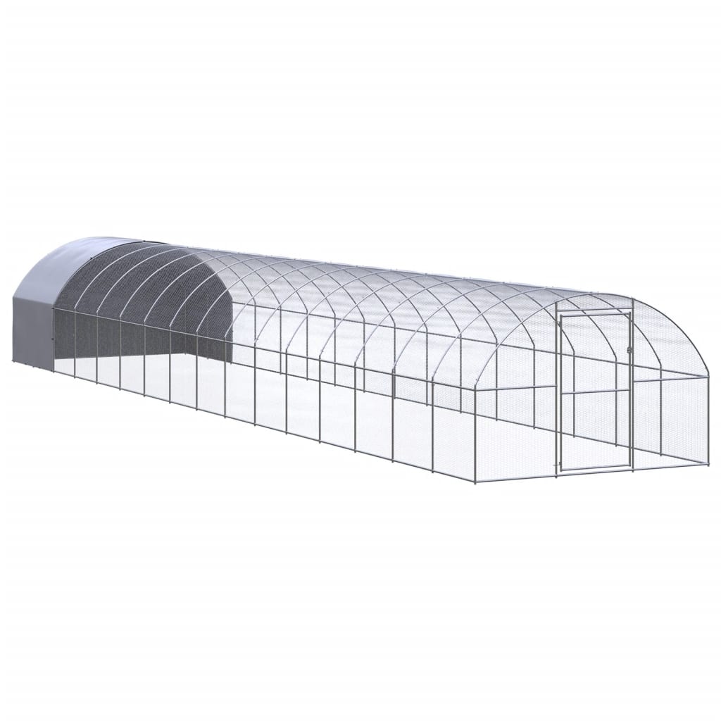 Vetonek Gallinero de exterior de acero galvanizado 3x16x2 m