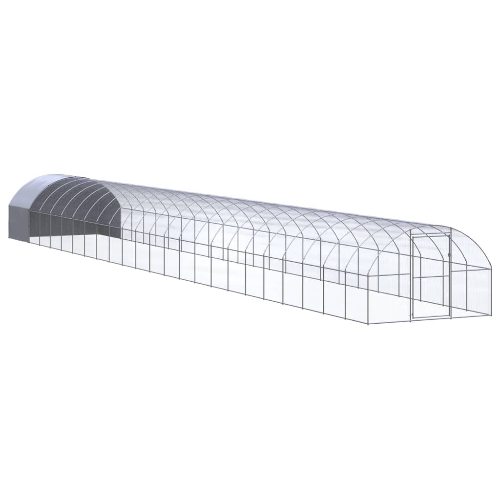 Vetonek Gallinero de exterior de acero galvanizado 3x24x2 m