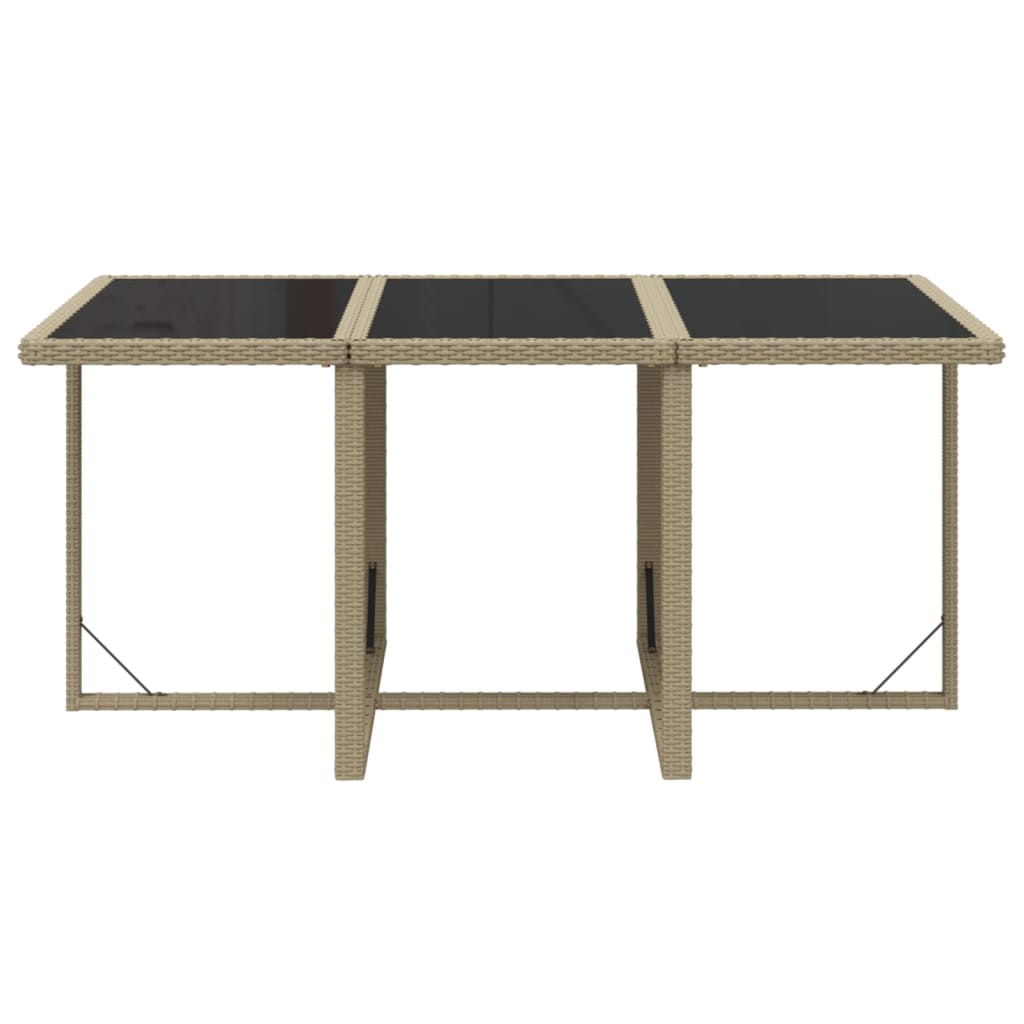 Set comedor de jardín 7 pzas con cojines ratán sintético beige vidaXL