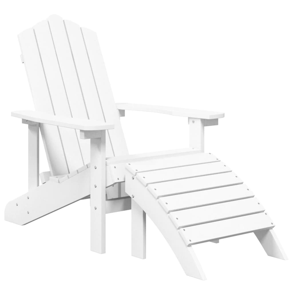 Adirondack 2 -uds Chaises de jardin avec des reposs HDPE blancs