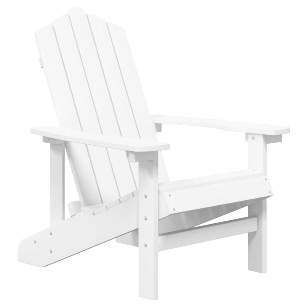 Adirondack garden chairs with white HDPE table