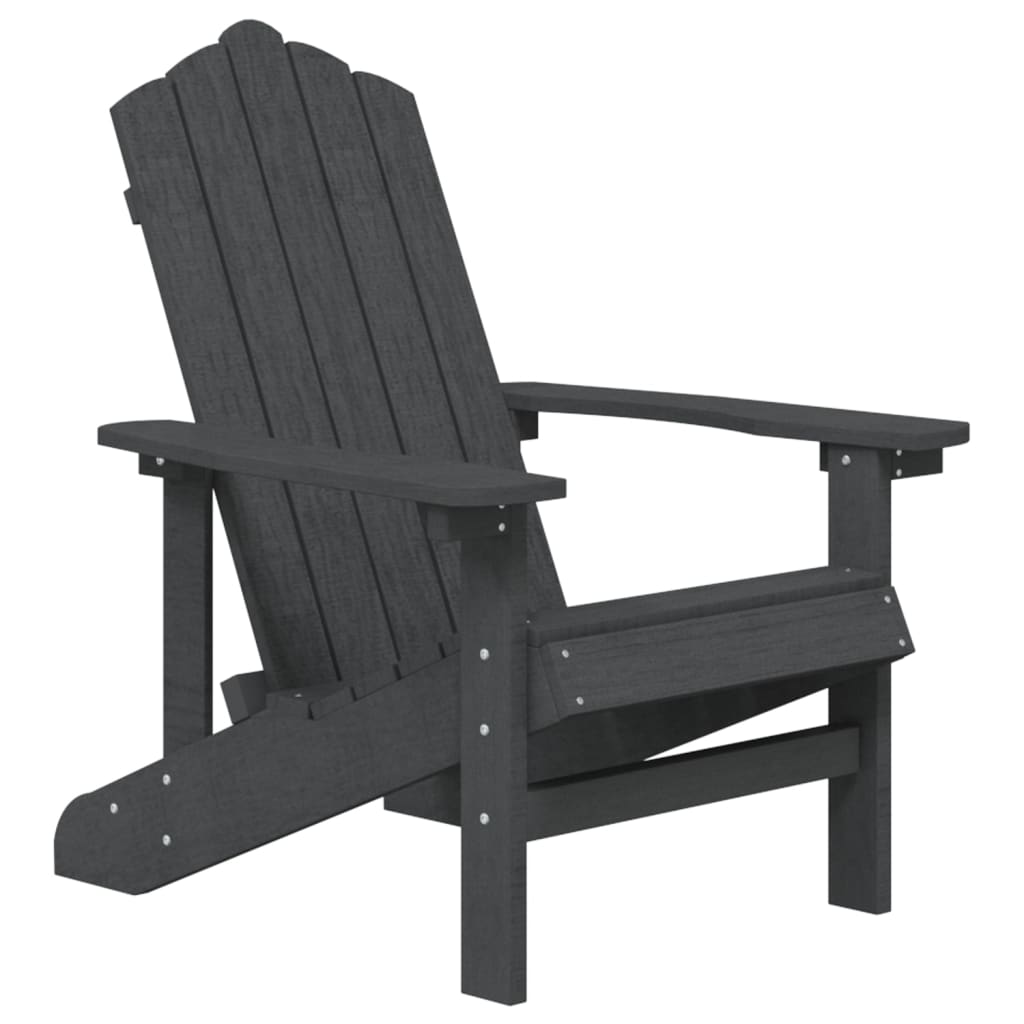 Adirondack garden chairs with gray anthracite table