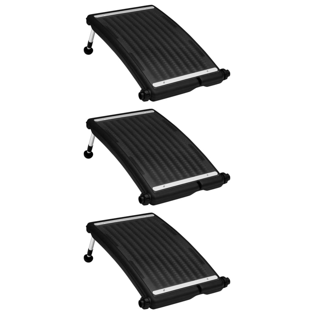 Vetonek Paneles calefactores solares de piscina curvos 3 uds 72,5x46 cm