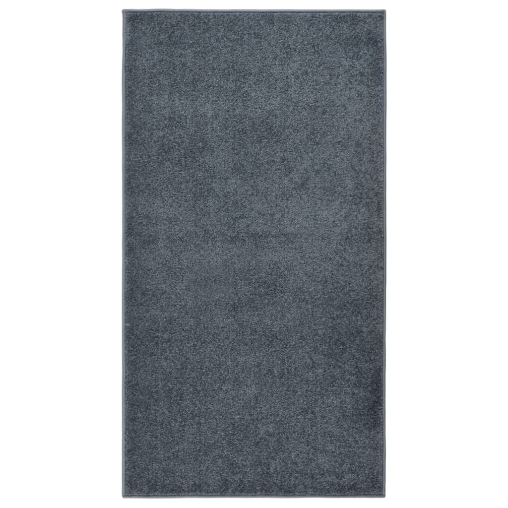 Vetonek Alfombra de pelo corto gris antracita 80x150 cm