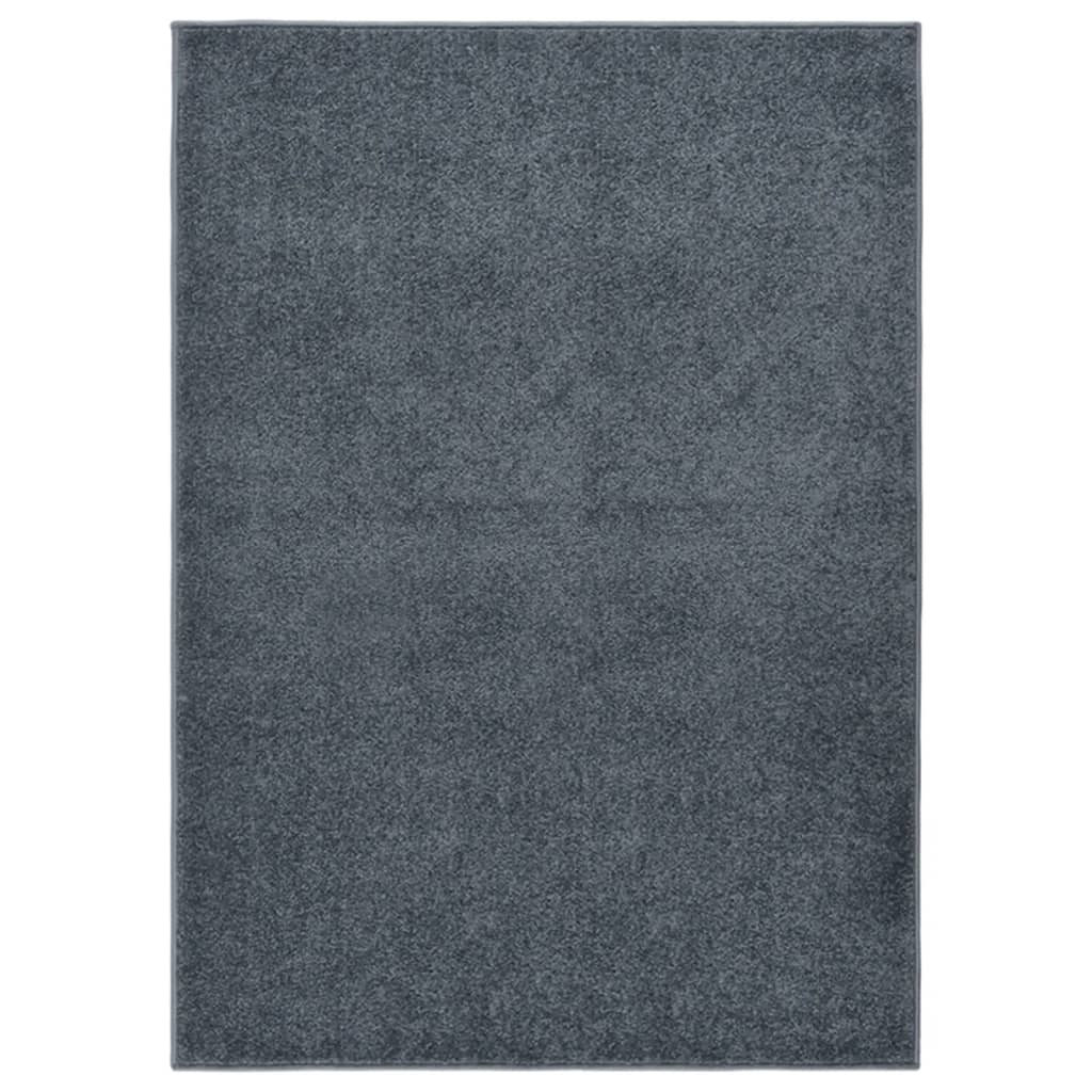 Vetonek Alfombra de pelo corto gris antracita 120x170 cm