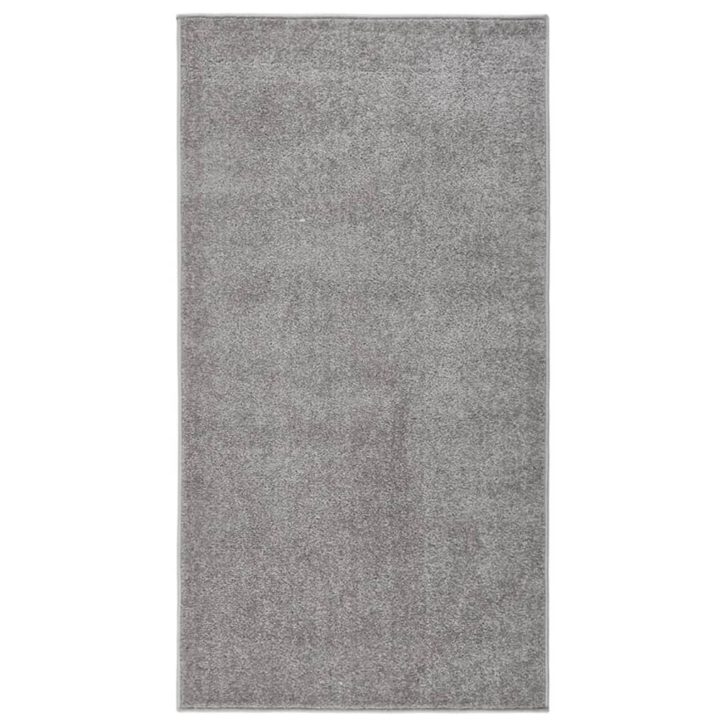 Vetonek Alfombra de pelo corto gris 80x150 cm